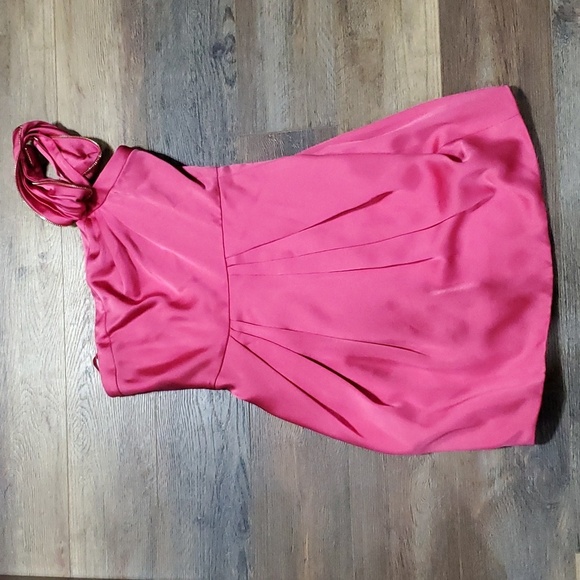 Bcbg azalea one shoulder mini dress nwt fuchsia pink - Picture 1 of 6
